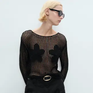 MANGO - Cardigan Mujer Tejido de Sintético Recto