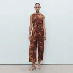 MANGO - Enterizo Mujer Largo con Estampado
