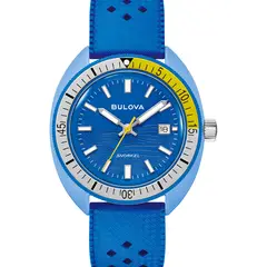 BULOVA - Reloj Hombre Snorkel. Relojes Silicona Azul 98B445