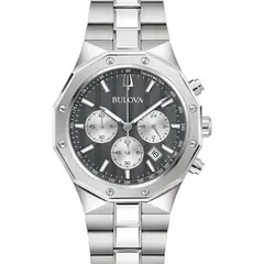 BULOVA - Reloj Hombre Prestige. Relojes Acero Inoxidable Plateado 96B459