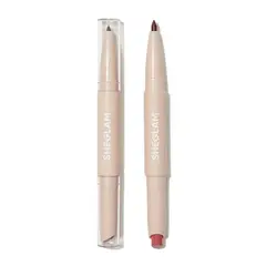 SHEGLAM - Delineador de labios Glam 101 Lipstick & Liner Duo - Cherry Fudge Lipstick 0,85 gr/Liner 0,2 gr