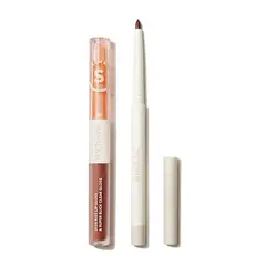 SHEGLAM - Labial Soft 90'S Glam Lip Liner and Lip Duo Set-Haute Cocoa JAVA KISS LIP GLOSS: 0.8g PER SLICK CLEAR GLOSS:0.7g SO 90'S LIP LINER: 0.28g