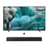 SAMSUNG - Combo Televisor + Barra | 55 pulgadas QLED 4K F-QN55Q7FAAKXZ | Barra de sonido HWC400