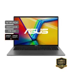 ASUS - Portátil Vivobook S16 | AMD Ryzen 9 | 16 GB de RAM | 1TB SSD de almacenamiento | Windows 11 |16 Pulgadas | M3607HA-RP064W | Computador portátil