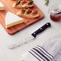 TRAMONTINA - Cuchillo 6" para queso Ultracorte de acero inoxidable y mango de polipropileno negro