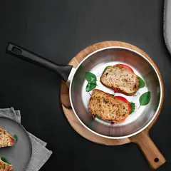 TRAMONTINA - Sartén Brava acero inoxidable de 24 cm y 2,1 L