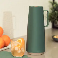 TRAMONTINA - Jarra Térmica Exata en Plástico Verde con Ampolla de Vidrio 1 L