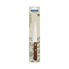 TRAMONTINA - Cuchillo 5" Dynamic de acero inoxidable con mango de madera natural