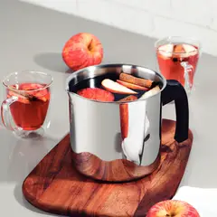 TRAMONTINA - Hervidor Allegra de acero inoxidable con mango de baquelita, 14 cm y 2 L