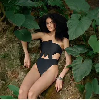 BAHIA MARIA X FALABELLA - Top de vestido de baño Floron