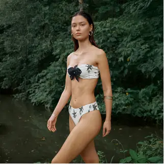 BAHIA MARIA X FALABELLA - Top de vestido de baño Lluvia
