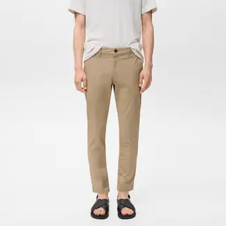 MANGO - Pantalón de drill Hombre Tapered de Algodón