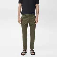 MANGO - Pantalón de drill Hombre Tapered de Algodón