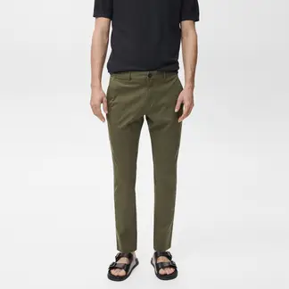 MANGO - Pantalón de drill Hombre Tapered de Algodón
