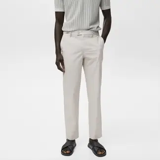 MANGO - Pantalón de drill Hombre Slim de Algodón