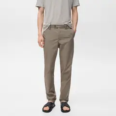 MANGO - Pantalón de drill Hombre Slim de Algodón