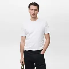 MANGO - Camiseta Hombre Manga corta Slim fit de Algodón