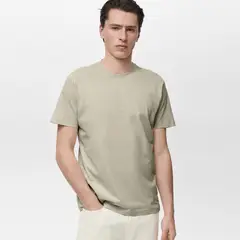 MANGO - Camiseta Hombre Manga corta Slim fit de Algodón
