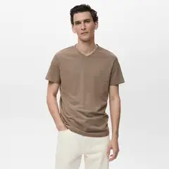 MANGO - Camiseta Hombre Manga corta Slim fit de Algodón