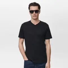 MANGO - Camiseta Hombre Manga corta Slim fit de Algodón