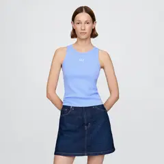 GAP - Top esqueleto Mujer con Logo Sin mangas de Algodón