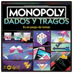 HASBRO - Juego de Mesa: Monopoly Dados y Tragos