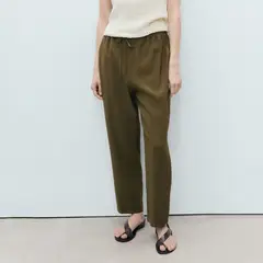 MANGO - Pantalón Culotte Mujer Tiro alto