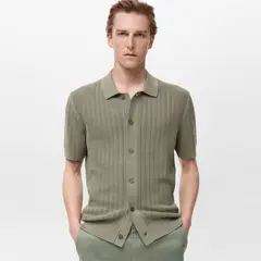 MANGO - Camisa Hombre Manga corta Regular fit
