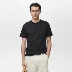 MANGO - Camiseta Hombre Manga corta Slim fit de Algodón