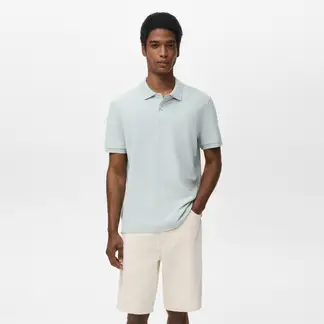 MANGO - Camiseta polo Hombre Manga corta Regular fit de Algodón