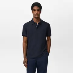 MANGO - Camiseta polo Hombre Manga corta Regular fit de Algodón