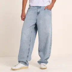 BEARCLIFF - Jean 5 Bolsillos Hombre Baggy Algodón Largo 32