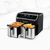 HOLSTEIN - Freidora de Aire 9 Litros Doble Canasta