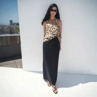 MANGO - Top Mujer Animal print Sin mangas