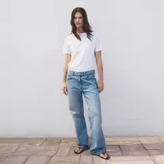 MANGO - Camiseta Mujer Manga corta de Algodón