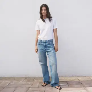 MANGO - Camiseta Mujer Manga corta de Algodón