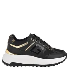GUESS - Tenis Moda Fonzi Mujer Negros