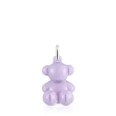 TOUS - Colgante Oso De Plata Y Cerámica Lila Bold Bear