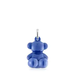 TOUS - Colgante Oso De Plata Y Cerámica Azul Marino Bold Bear
