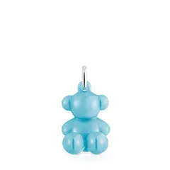 TOUS - Colgante Oso De Plata Y Cerámica Azul Bold Bear