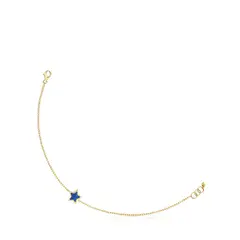 TOUS - Pulsera Cadena De Oro 14 Kt Y Lapislázuli Xxs