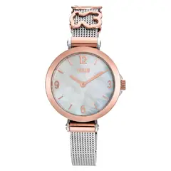 TOUS - Reloj analógico con brazalete de acero, acero rosado y esfera de nácar Icon Charms
