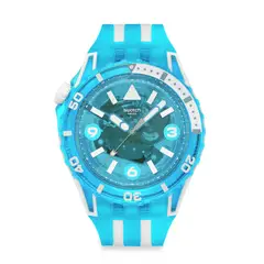 SWATCH - Reloj Unisex Blue Fire. Reloj Silicona Azul SSCU09S100