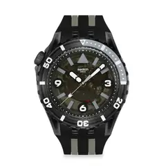 SWATCH - Reloj Unisex Black Sea Nettle. Reloj Silicona Negro SSCU09B100
