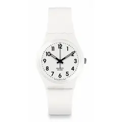 SWATCH - Reloj Unisex Just White Soft. Reloj Silicona Blanco SO28W107-S14