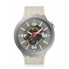 SWATCH - Reloj Unisex Confident Moment. Reloj Silicona Beige SB07S125