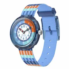 FLIK FLAK - Reloj Niña Stripy Stripes. Reloj Plastico Azul ZFBNP243