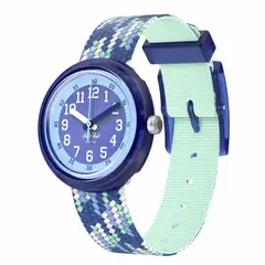 FLIK FLAK - Reloj Niña Braid In Blue. Reloj Plastico Azul ZFPNP169
