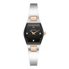 BULOVA - Reloj Mujer Gemini. Reloj Acero Inoxidable Plateado 98P216