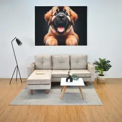 MICA - Cuadro Tela Estampado XXL 160 x 90 cm Cachorro